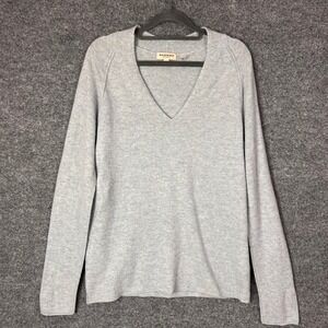 Repeat Cashmere V-Neck Sweater Womens 40/M Light Blue 100% Cashmere